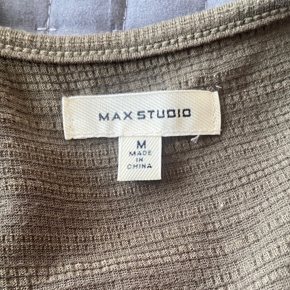 Max Studio Olive Tiered Mini Dress - Picture 5 of 6